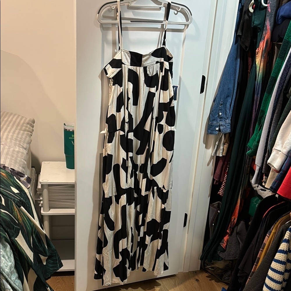 Black and White Patterned Maxi Dress